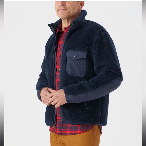 Best Made Co. Men’s Wool Fleece Zip Up Jacket Size Large - Picture 3 of 13